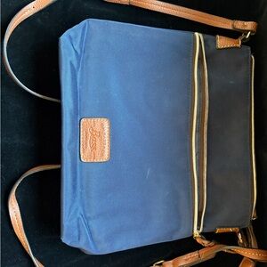 G.H. Bass & Co. Navy and Brown Crossbody Bag